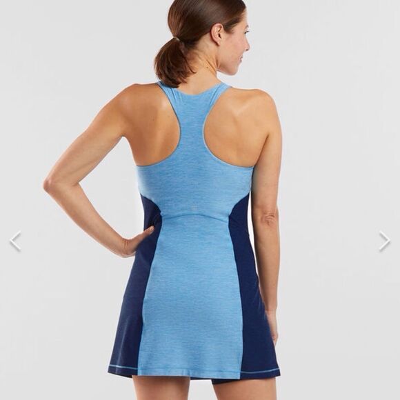 Title Nine Double Down Navy Light Blue Athletic Golf Tennis Sporty Tank Dress - Picture 2 of 16